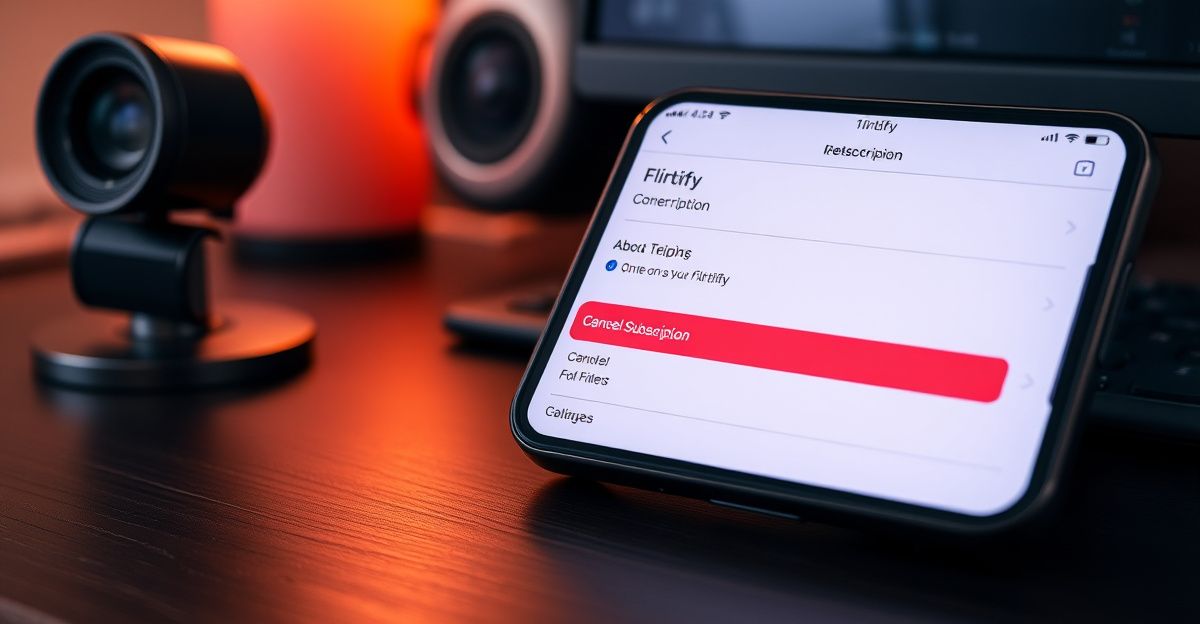 Passos para cancelar a subscrição Flirtify